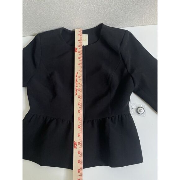 ModCloth Blazer Womens Size XS Black Peplum Crop Short Ruffle NWOT - Picture 9 of 11